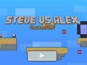 Trò chơi Steve đấu với Alex Rocketman  trực tuyến