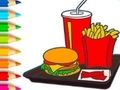 Trò chơi Sách tô màu: Bánh mì kẹp thịt  trực tuyến