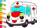 Trò chơi Sách tô màu: Xe cứu thương  trực tuyến