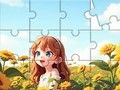 Trò chơi Câu đố ghép hình: Cô gái hướng dương  trực tuyến