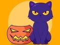 Trò chơi Sách tô màu: Mèo Halloween  trực tuyến