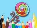 Trò chơi Sách tô màu: Kẹo mút  trực tuyến
