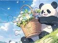 Trò chơi Trò Chơi Ghép Hình: Giỏ Hoa Gấu Trúc  trực tuyến