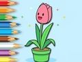 Trò chơi Sách tô màu: Một bó hoa tulip  trực tuyến