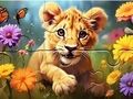 Trò chơi Câu đố ghép hình: Sư tử nắng  trực tuyến