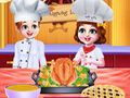 Trò chơi Chef Twins nấu bữa tối lễ tạ ơn  trực tuyến