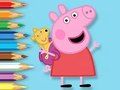 Trò chơi Sách tô màu: Peppa với gấu đồ chơi  trực tuyến