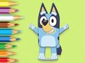 Trò chơi Sách tô màu: Bluey hạnh phúc  trực tuyến