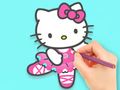 Trò chơi Sách tô màu: Hello Kitty Dancing  trực tuyến