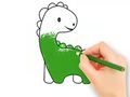 Trò chơi Sách tô màu: Khủng long con đáng yêu  trực tuyến