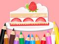 Trò chơi Sách tô màu: Bánh dâu  trực tuyến