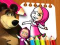 Trò chơi Sách tô màu Masha và chú gấu  trực tuyến