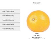 Trò chơi Clicker trái cây màu cam  trực tuyến