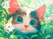 Trò chơi Câu đố ghép hình: Chú mèo ngây thơ  trực tuyến