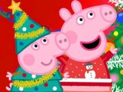 Trò chơi Câu đố ghép hình: Chuẩn bị Giáng sinh cho lợn Peppa  trực tuyến