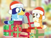 Trò chơi Câu đố ghép hình: Mở hộp Giáng sinh Bluey  trực tuyến