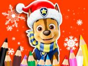 Trò chơi Sách tô màu: Paw Patrol Christmas  trực tuyến