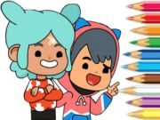 Trò chơi Sách tô màu: Bạn bè Toca Boca  trực tuyến