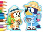 Trò chơi Sách tô màu: cắm trại bluey  trực tuyến