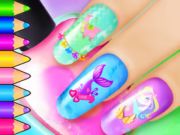 Trò chơi Sách tô màu: Salon nghệ thuật móng tay  trực tuyến