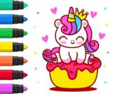 Trò chơi Sách tô màu: Cupcake kỳ lân  trực tuyến