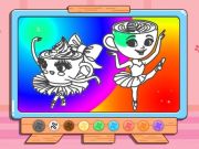 Trò chơi Sách tô màu: Ballerina Cappuccina trực tuyến