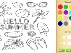 Trò chơi Hello Summer Coloring Book for Kids trực tuyến