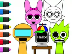 Trò chơi Sách tô màu: Sprunki Incredibox  trực tuyến