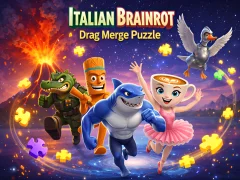 Trò chơi Italian Brainrot Drag Merge Puzzle trực tuyến