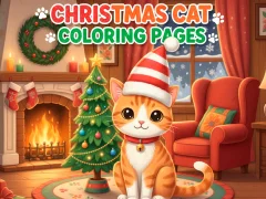 Trò chơi Christmas Cat Coloring Pages trực tuyến