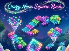 Trò chơi Crazy Neon Square Rush trực tuyến