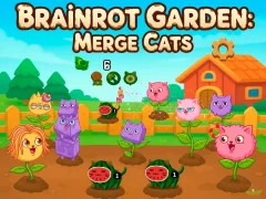 Trò chơi Brainrot Garden. Merge Cats trực tuyến