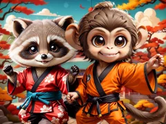 Trò chơi Kung-Fu Little Animals trực tuyến