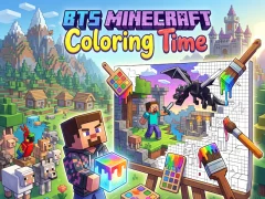 Trò chơi BTS Minecraft Coloring Time trực tuyến