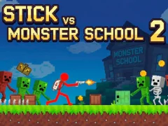 Trò chơi Stick vs Monster School 2 trực tuyến