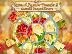 Trò chơi Round jigsaw Puzzle 2 - Assemble Bouquet flowers trực tuyến