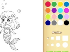 Trò chơi Mermaid Coloring Book For Kids trực tuyến