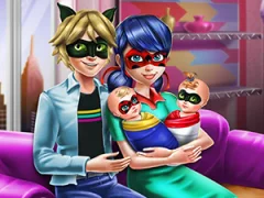 Trò chơi Dotted Girl Family Day trực tuyến