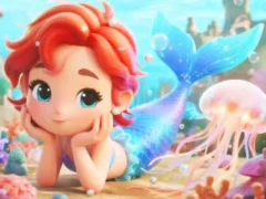 Trò chơi Jigsaw Puzzle: Chibi Mermaid Marshmallow Jellyfish trực tuyến