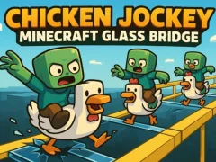 Trò chơi Chicken Jockey: Minecraft Glass Bridge trực tuyến