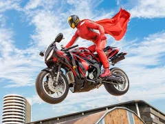 Trò chơi Real Motorbike Super Hero Stunt 3D trực tuyến