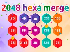 Trò chơi 2048 Hex Chain Merge trực tuyến