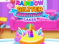 Trò chơi Rainbow Glitter Birthday Cakes trực tuyến