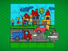 Trò chơi Stick Family Fun Time Jigsaw trực tuyến
