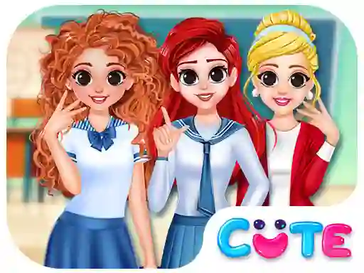 Trò chơi BFF Princess Back To School trực tuyến