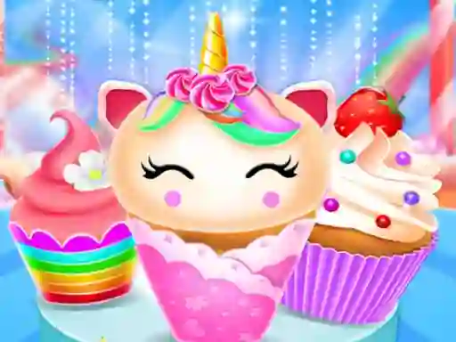 Trò chơi Unicorn Mermaid Cupcake Cooking Design trực tuyến