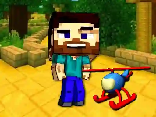 Trò chơi Mineblock Helicopter Adventure trực tuyến