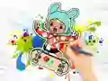 Trò chơi Coloring Book: Toca Boca Skateboard trực tuyến