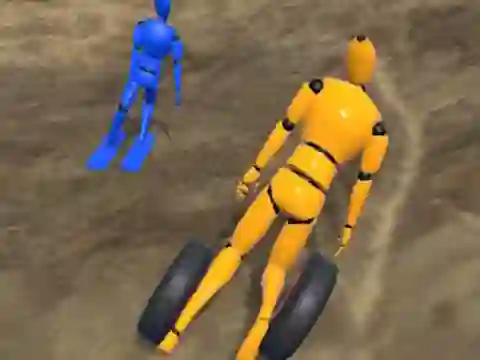 Trò chơi Ragdoll Racing: Extreme Downhill trực tuyến