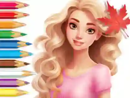 Trò chơi Coloring Book: Barbie Autumn Tale trực tuyến